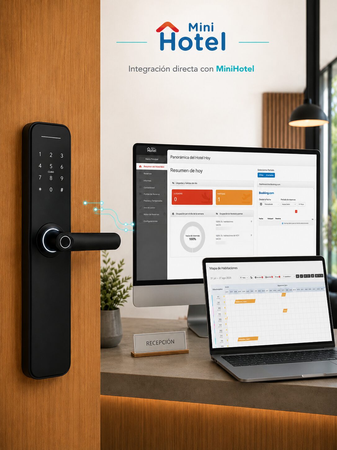 Cerradura Inteligente T1Pro sin Picaporte Cerrojo Automático - Imagen 6