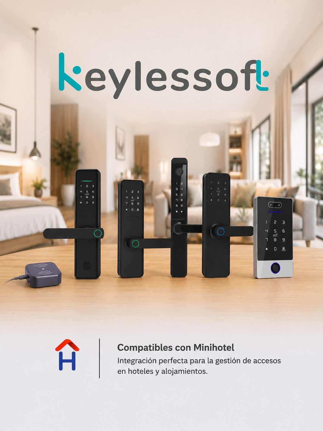 Cerradura Inteligente T1Pro sin Picaporte Cerrojo Automático - Imagen 9