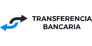 Logo de transferencia bancaria con flechas azules