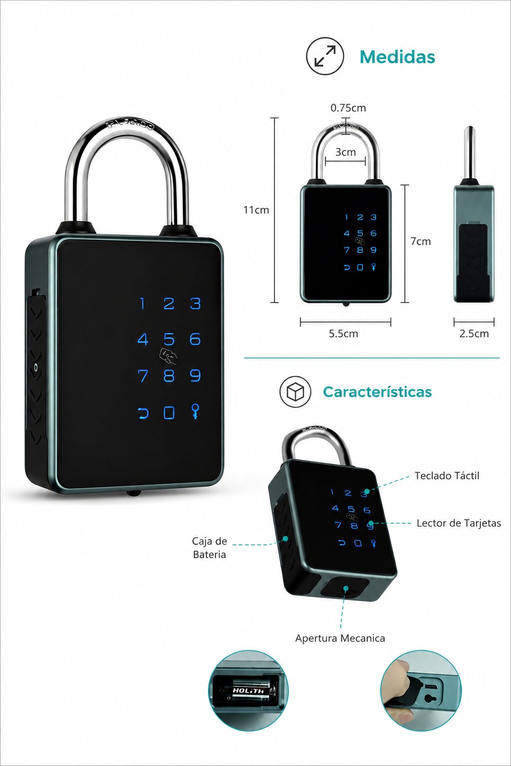 Candado Inteligente SM55 Smart Lock TTLock - Imagen 3