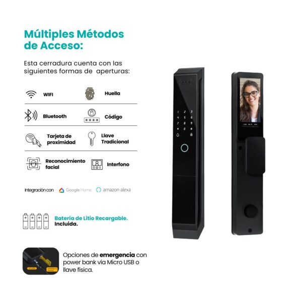 Cerradura Inteligente P20 con Reconocimiento Facial Premium - Image 4