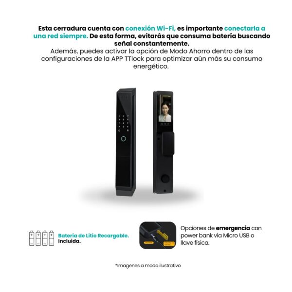 Cerradura Inteligente P20 con Reconocimiento Facial Premium - Image 7