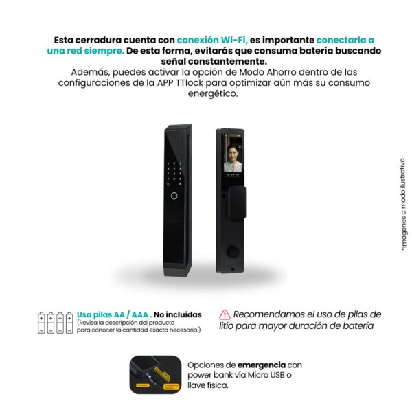 Cerradura Inteligente P20 con Reconocimiento Facial Premium - Image 7