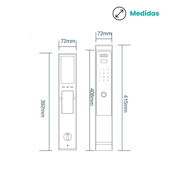 Cerradura Inteligente P20 con Reconocimiento Facial Premium - Image 8