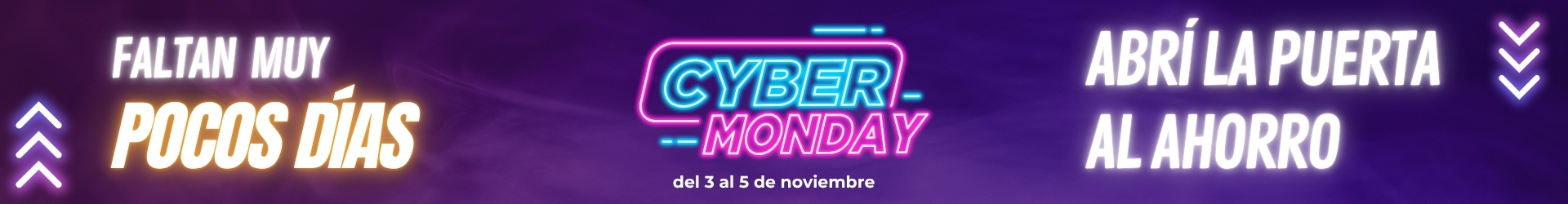 Promoción Cyber Monday del 3 al 5 de noviembre